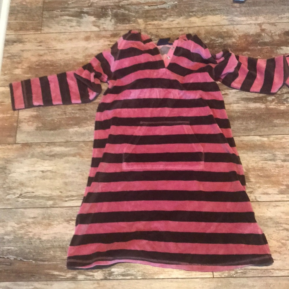Mini Boden striped velour dress